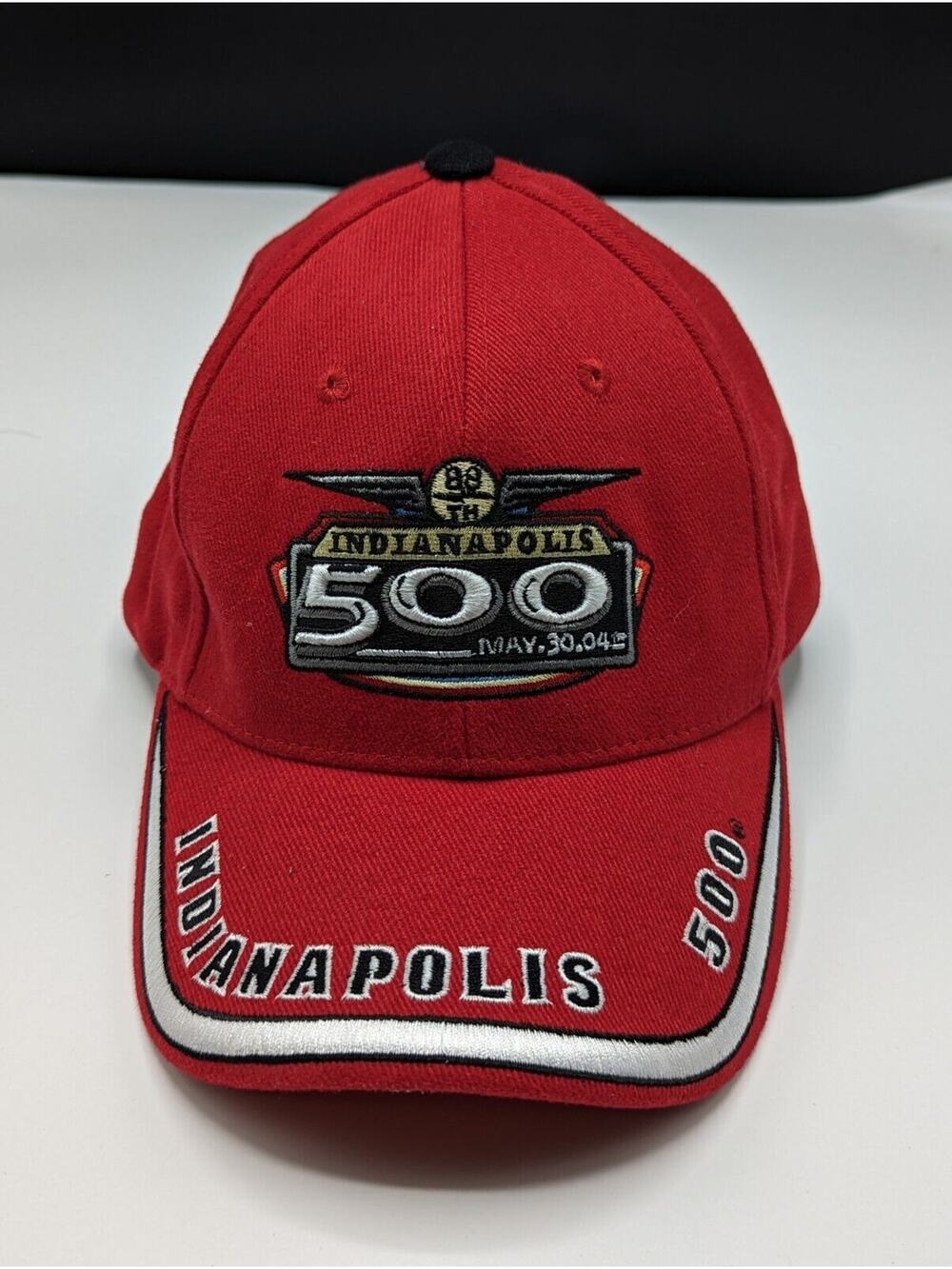 VTG 2004 Indianapolis Motor Speedway 500 Embroidered Red Hat Cap Adjustable